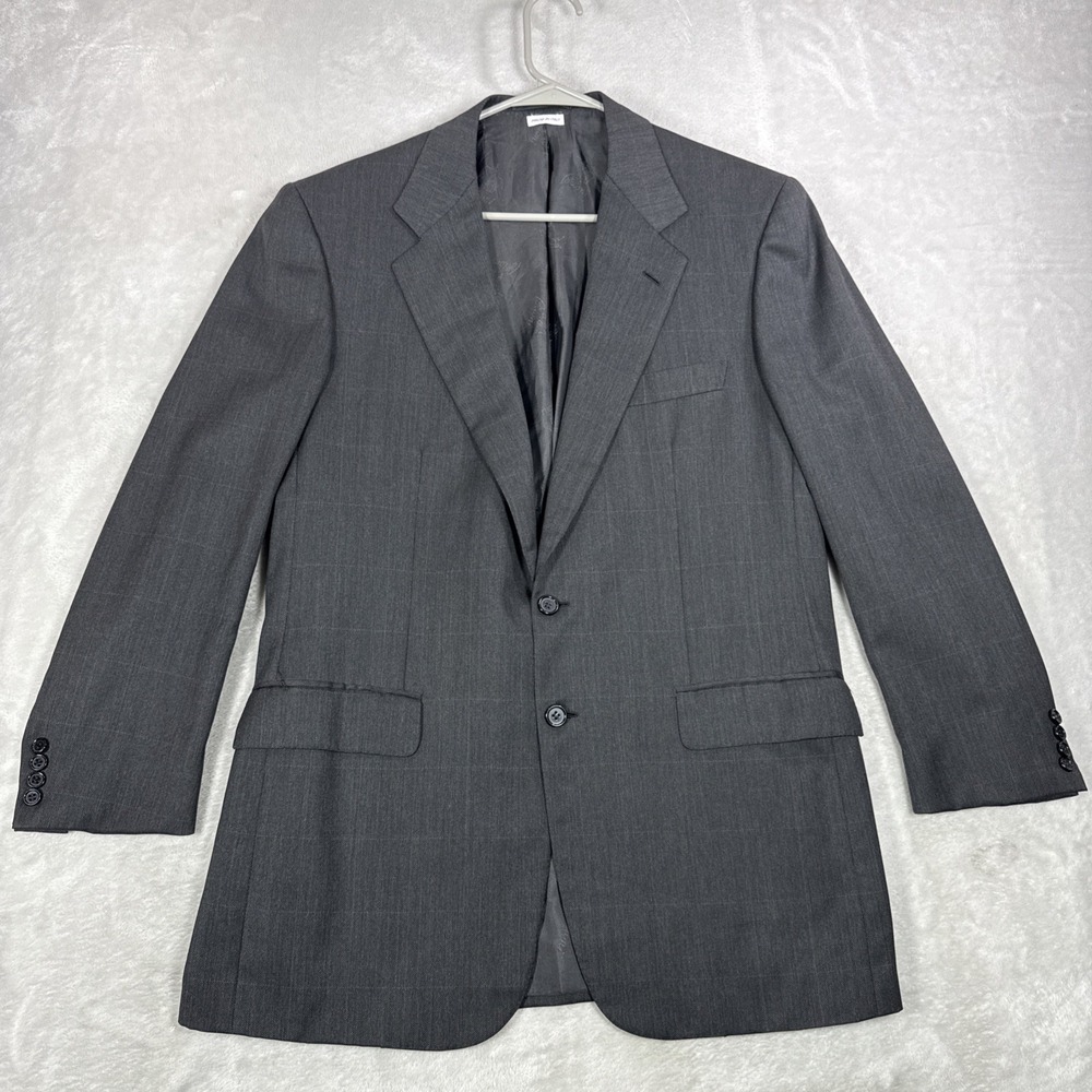 Vintage Brioni for Neiman Marcus Men's 40 Blazer 100% Wool Made in Italy Gray